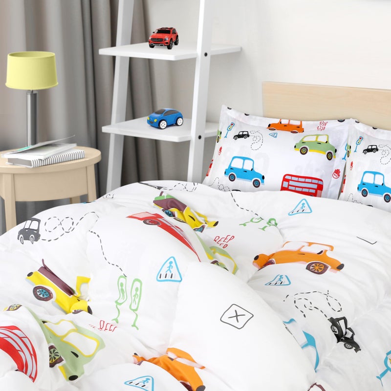 Utopia Bedding All Season Car Comforter Set with 2 Pillow Cases, 3 Piece Soft Brushed Microfiber Kids Bedding Set for Boys/Girls, Machine Washable (Twin) - Image 3